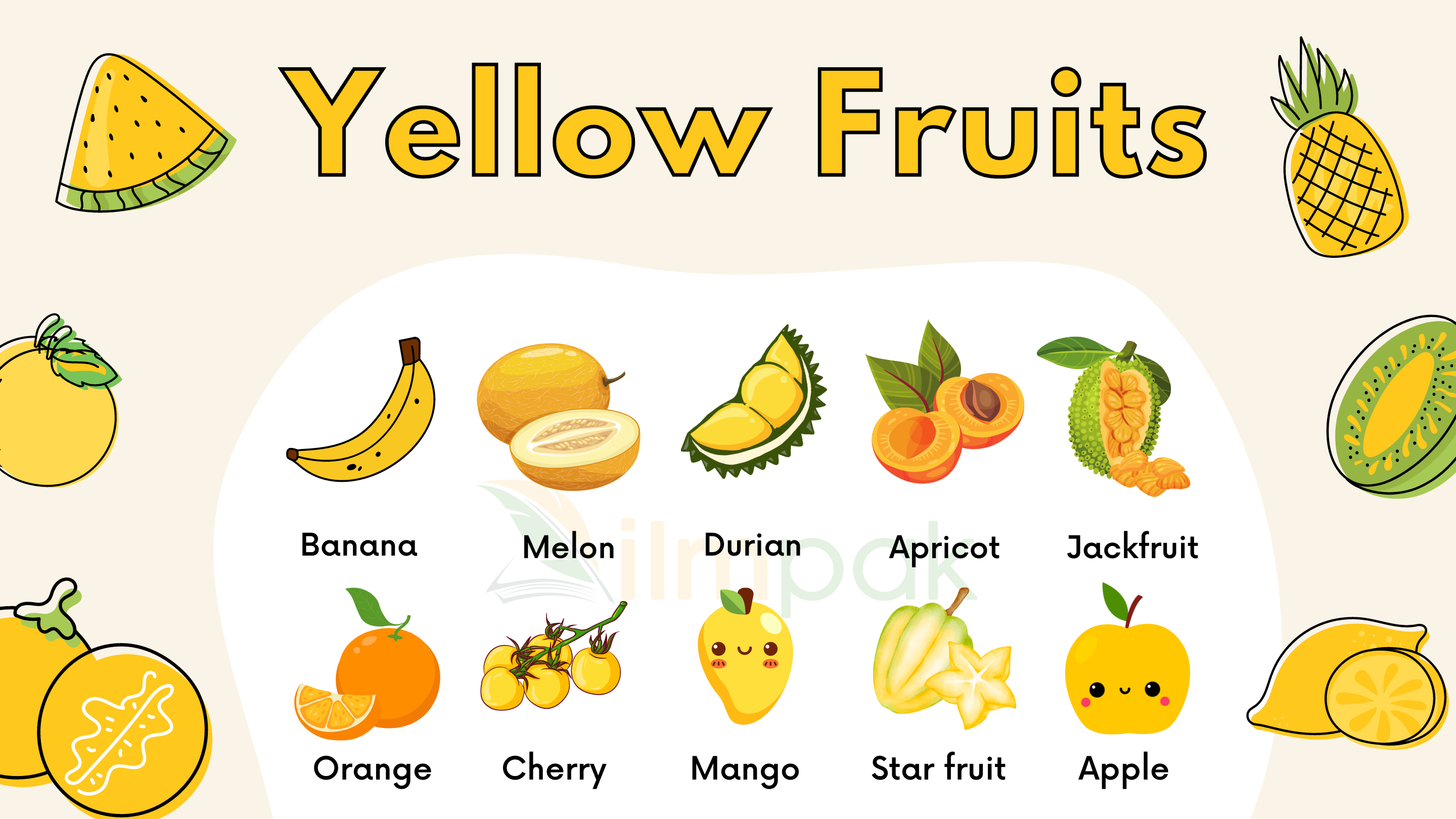 Names of Yellow Fruits in English with Images and Facts