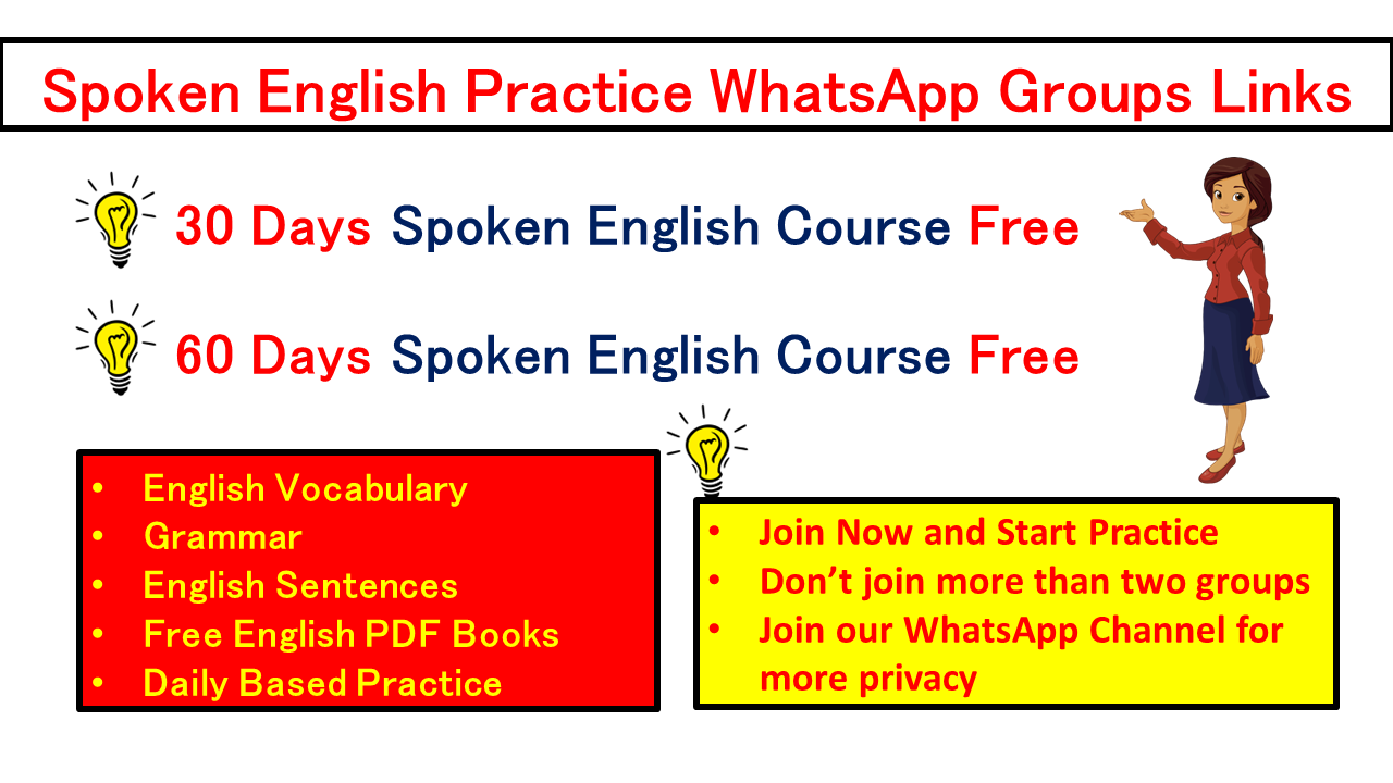 Spoken English Practice WhatsApp Groups Links