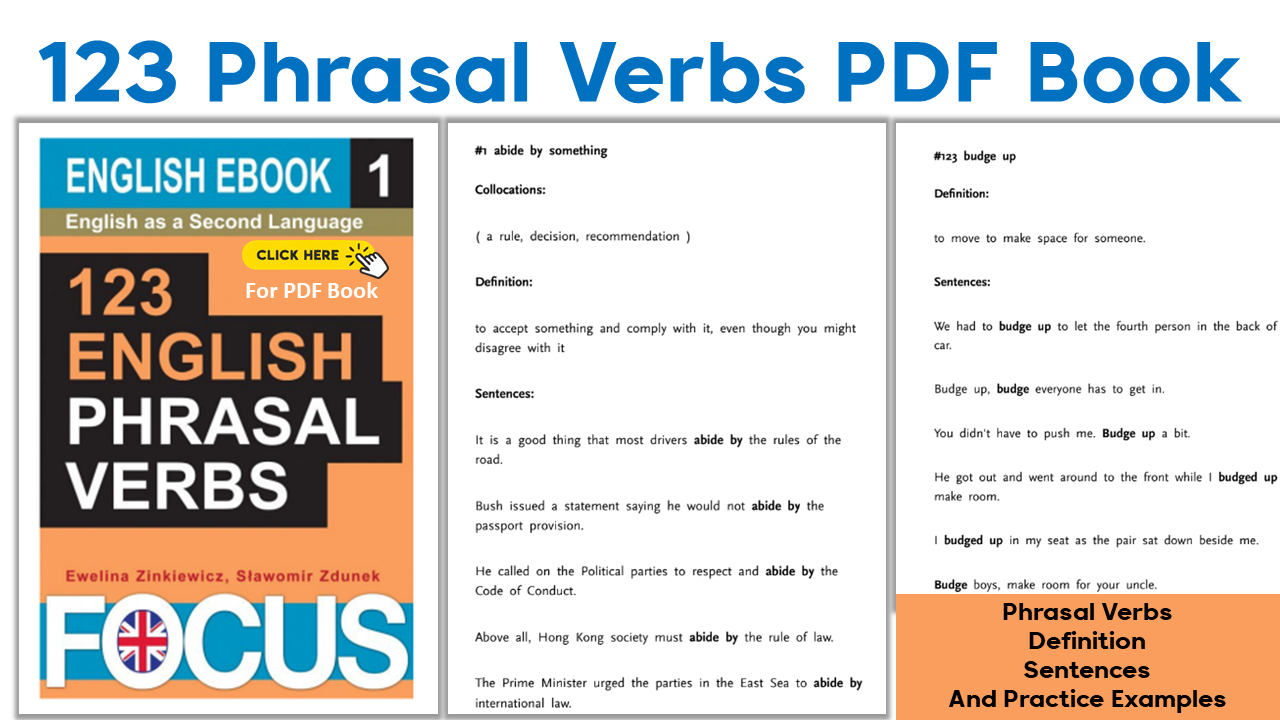 123 Phrasal Verbs in English with Definition and Examples PDF